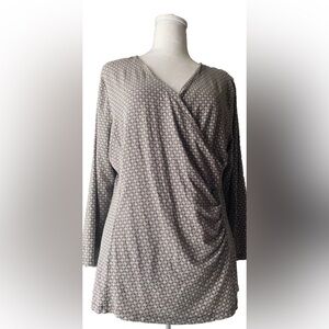 Talbots L Faux-wrap Top‎